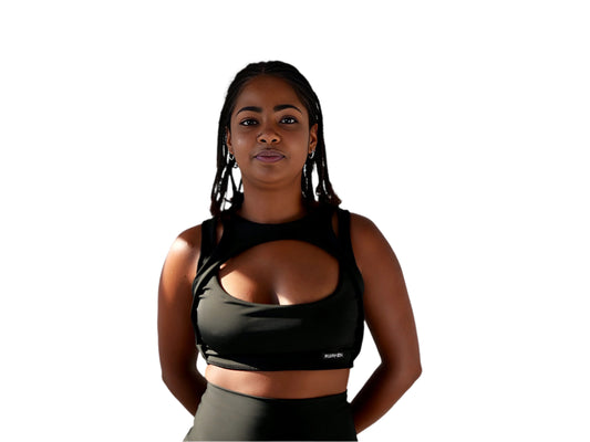 AWäKEN RACERBACK TOP | BLACK