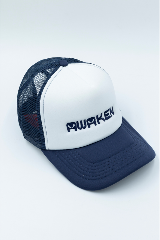 AWäKEN TRUCKER CAP | NAVY BLUE