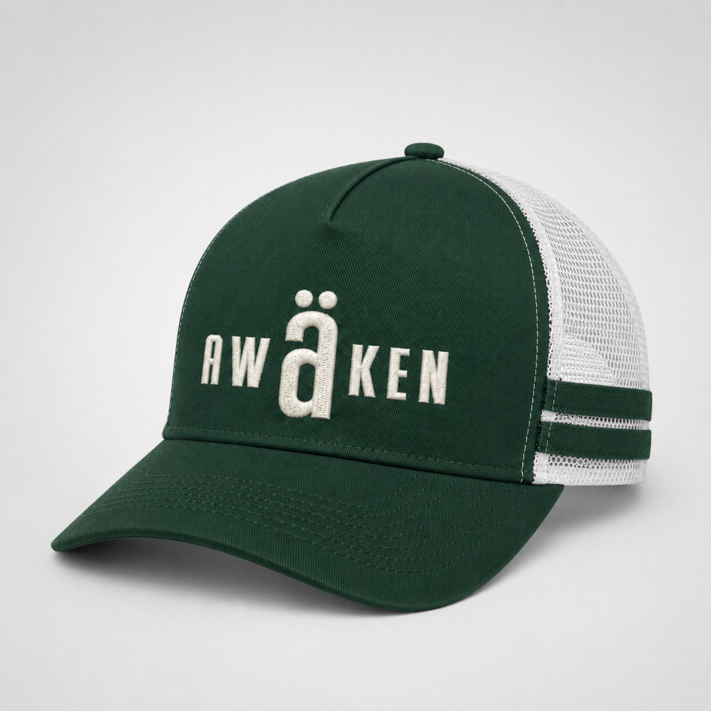 STRIPE TRUCKER | EMERALD GREEN