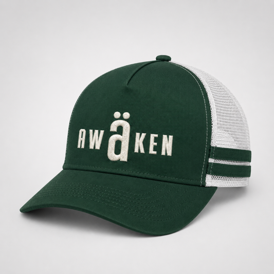 STRIPE TRUCKER | EMERALD GREEN
