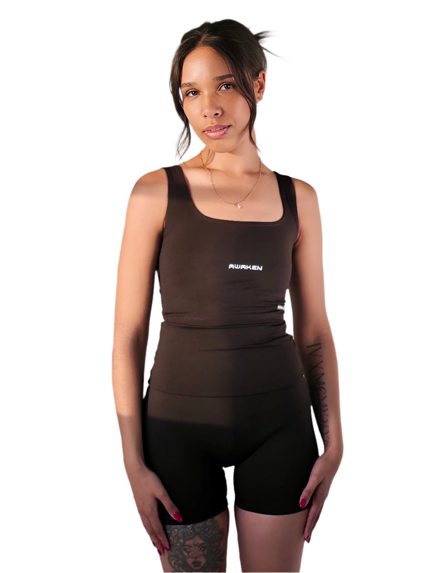AWäKEN ATHLEISURE SHORTS | CHOCOLATE BROWN